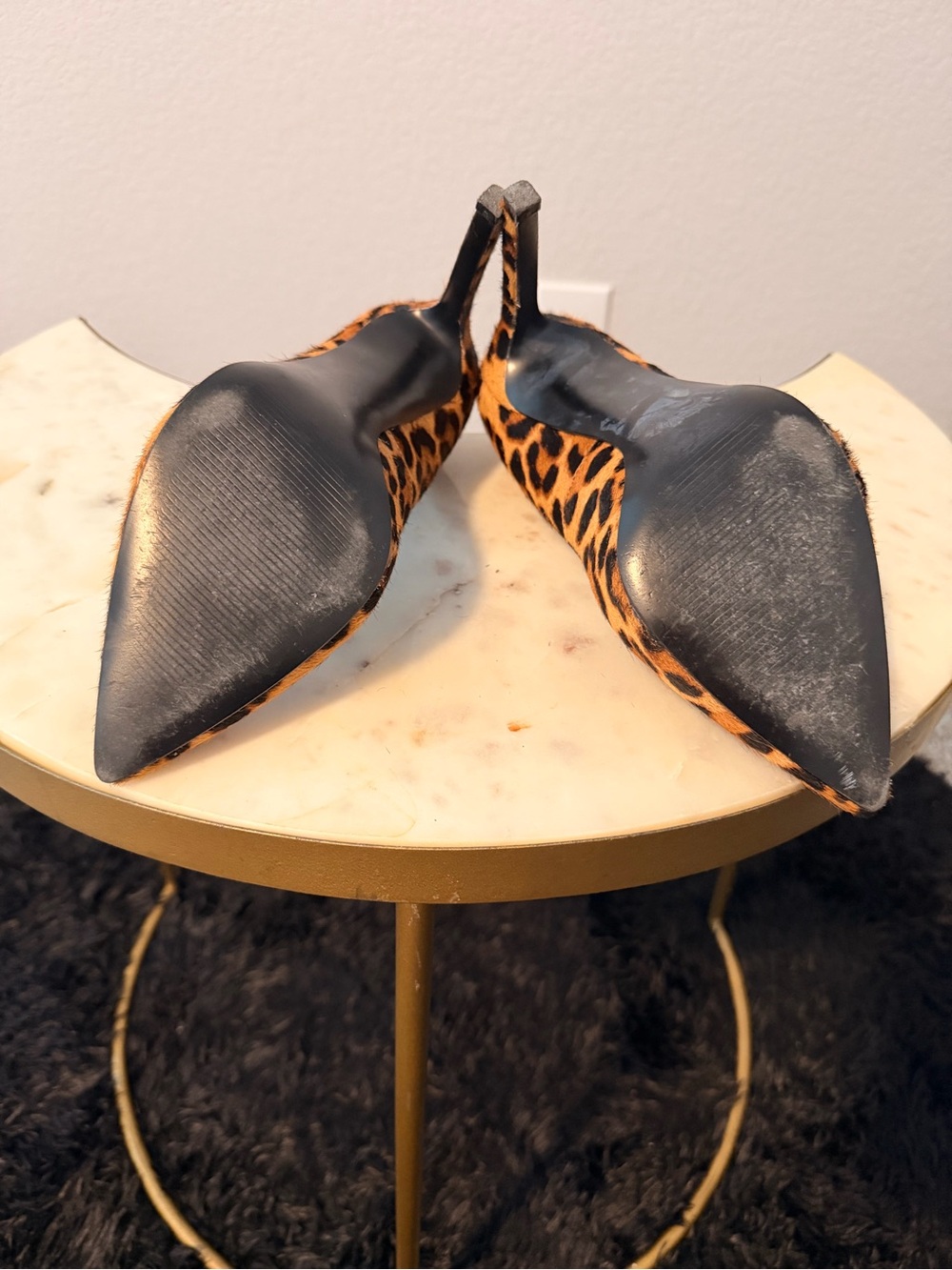 Nine West Leopard-Print Pointed Toe High Heels - Black & Brown - Picture 5 of 5